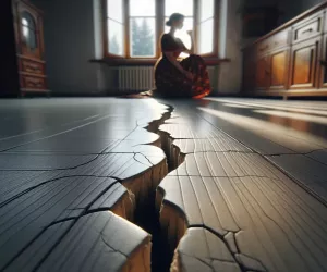 Pęknięta Posadzka Ogrzewanie Podłogowe